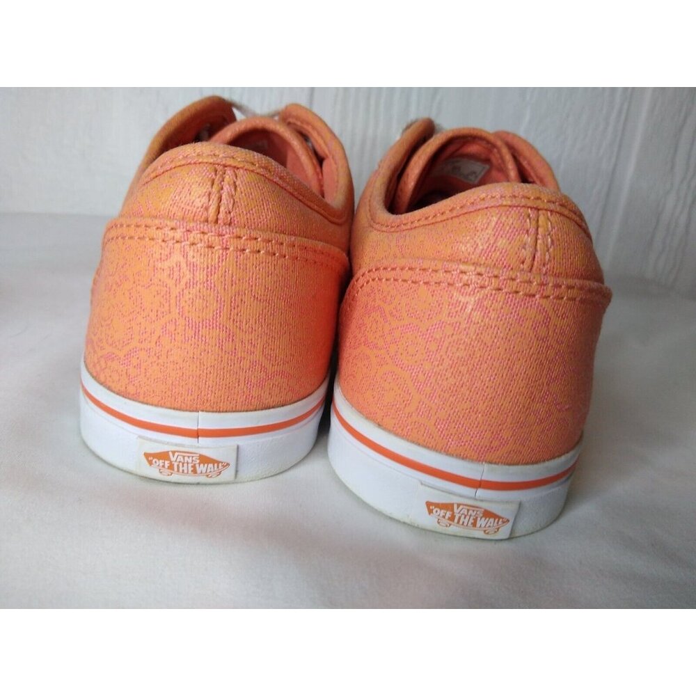 VANS Atwood Womens Sz 8 Low Coral White Henna Print Canvas Sneakers Shoes - Picture 9 of 9